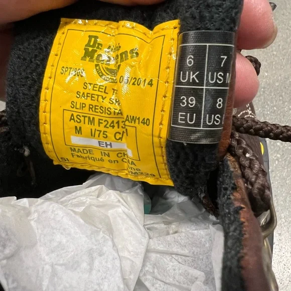 👉🏼SOLD👈🏼 FB Mens Dr Martens industrial steel toe shoes - Picture 12 of 15